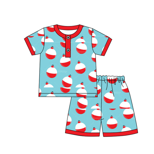 Baby Boys Fishing Floats Button Top Shorts Hunting Pajamas Sets Preorder