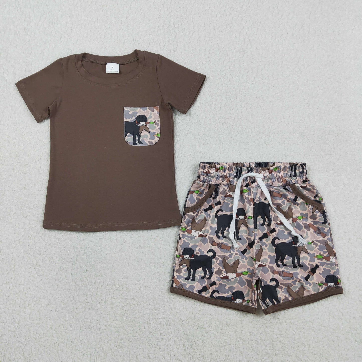 Sibling Baby Boys Short Sleeve Shirts Top Pockets Shorts Clothes Sets