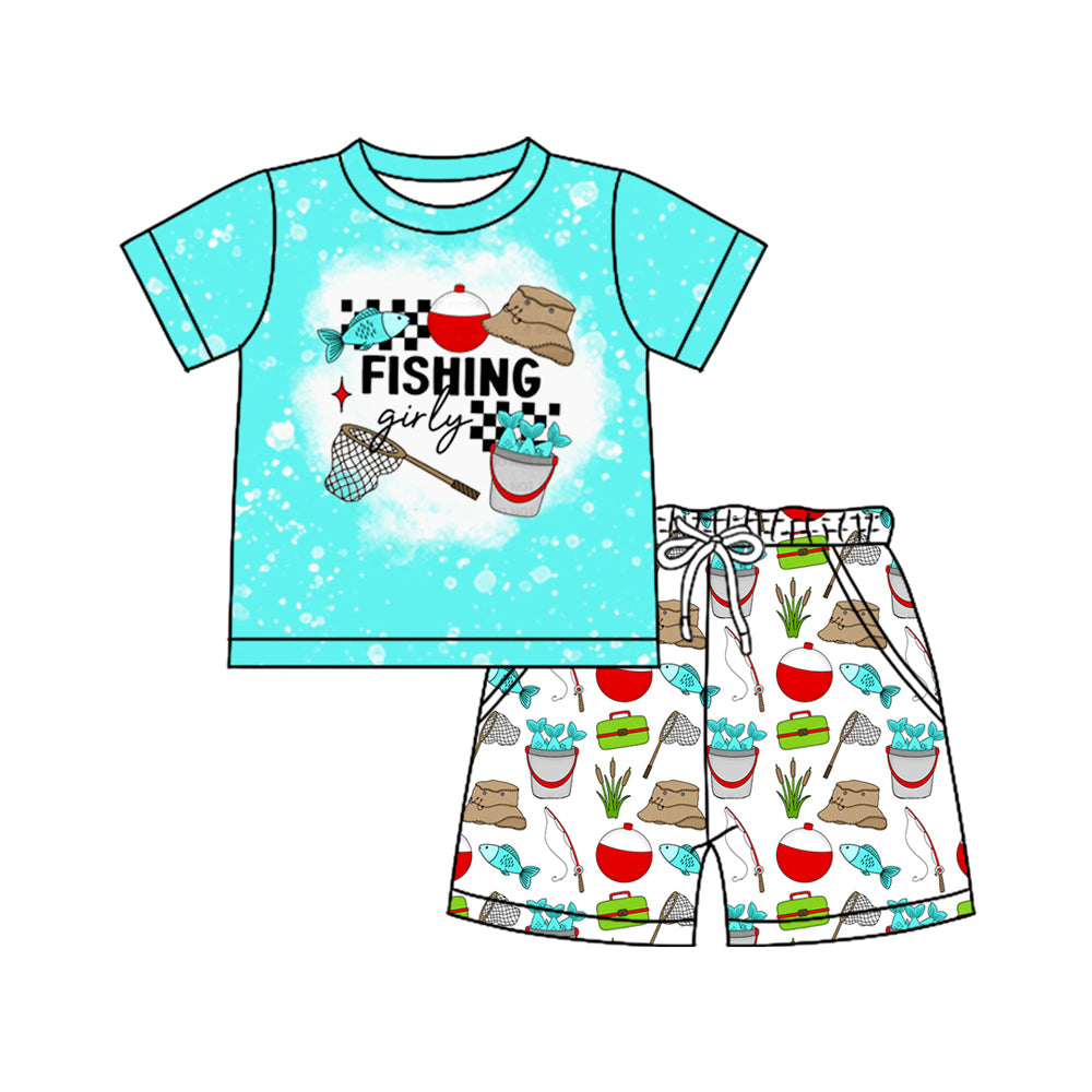 Baby Boys Short Sleeve Fishing Girly Top Pockets Shorts Hunting Clothes Sets Preorder
