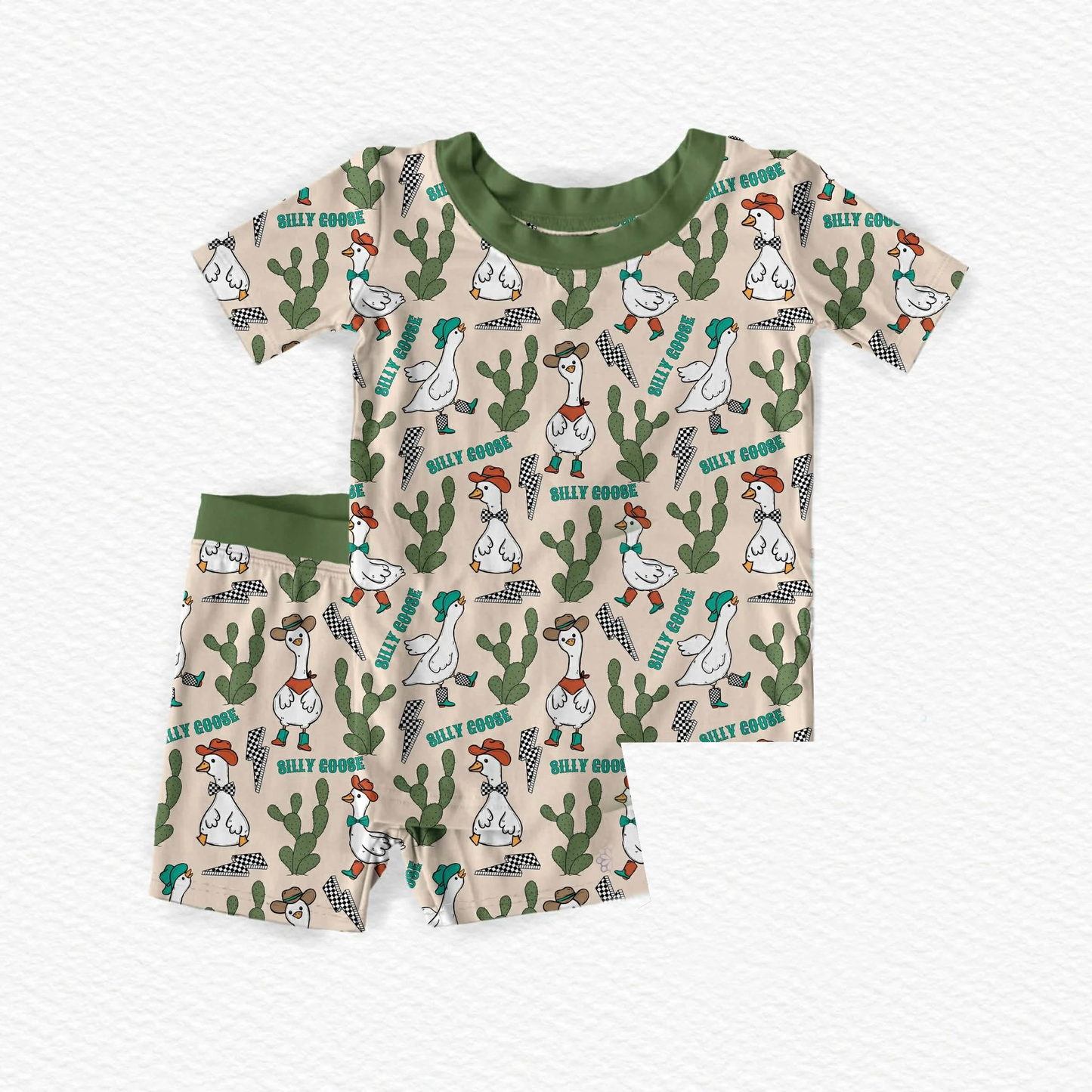 Baby Boys Billy Gooses Cactus Top Shorts Western Pajamas Sets Preorder