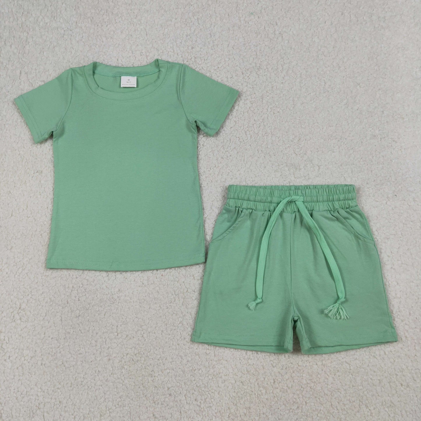 Baby Boys Green Short Sleeve Shirts Top Pockets Shorts Clothes Sets