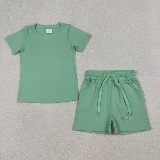 Baby Boys Green Short Sleeve Shirts Top Pockets Shorts Clothes Sets