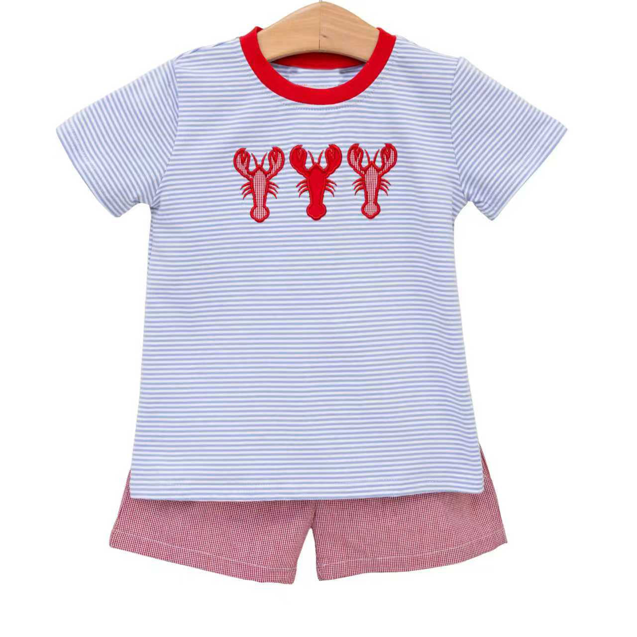 Baby Boys Stripe Crayfishes Top Shorts Clothes Sets Preorder