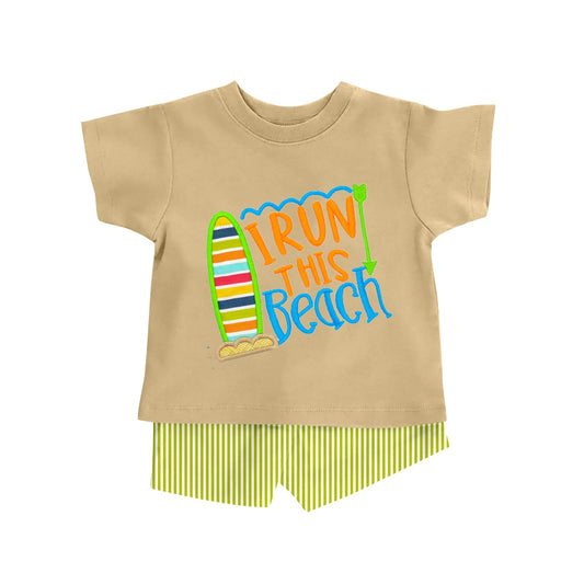 Baby Boys Irun This Beach Top Stripe Shorts Clothes Sets Preorder