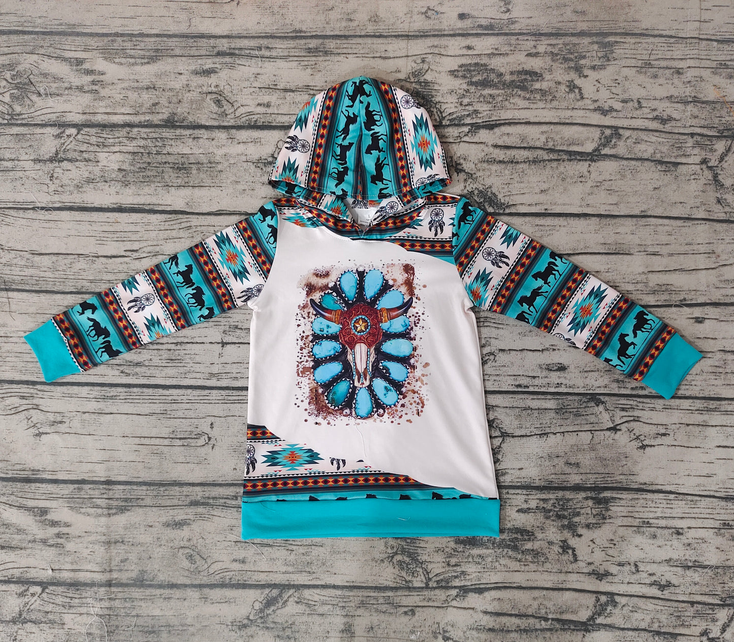 Baby Girls Hoodie Turquoise Long Sleeve shirts tops preorder