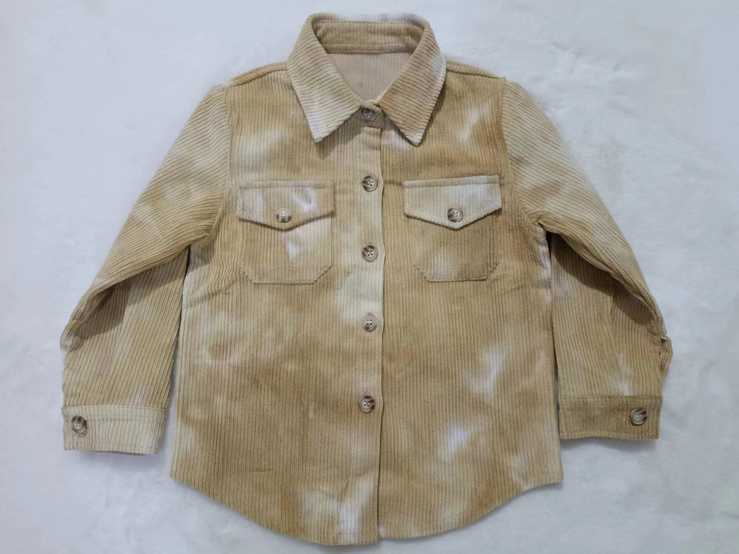 Baby Boys Khaki 2 Corduroy Long Sleeve Buttons Shirts Tops