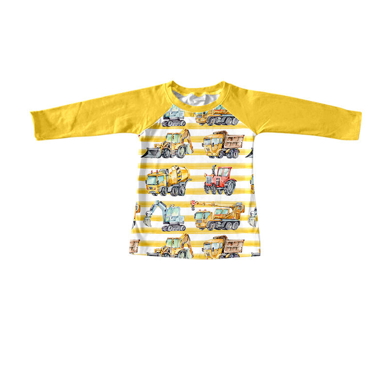 Construction Baby Boys Yellow Long Sleeve Shirts preorder