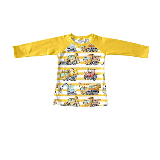 Construction Baby Boys Yellow Long Sleeve Shirts preorder