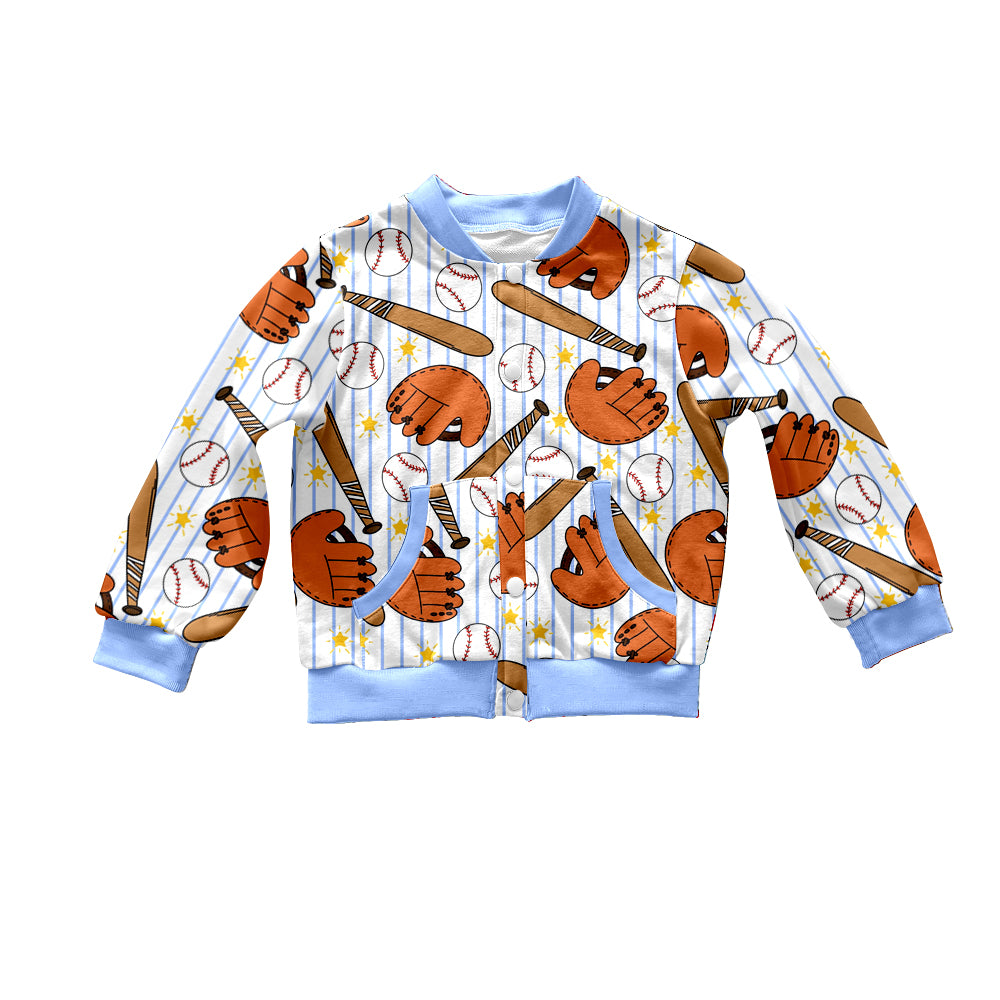 Baby Kids Baseball Fall Milk Silk Cardigan Tops Preorder