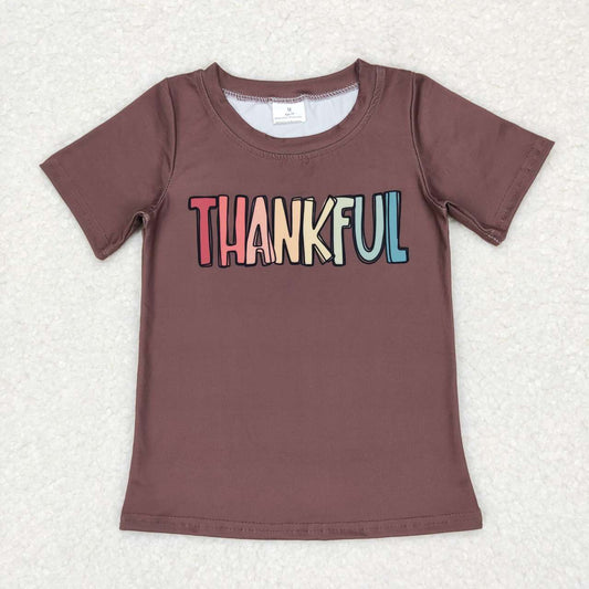 Sibling Baby Boys Girls Turkey Checked Stripe Thanksgiving Tee Shirts Top