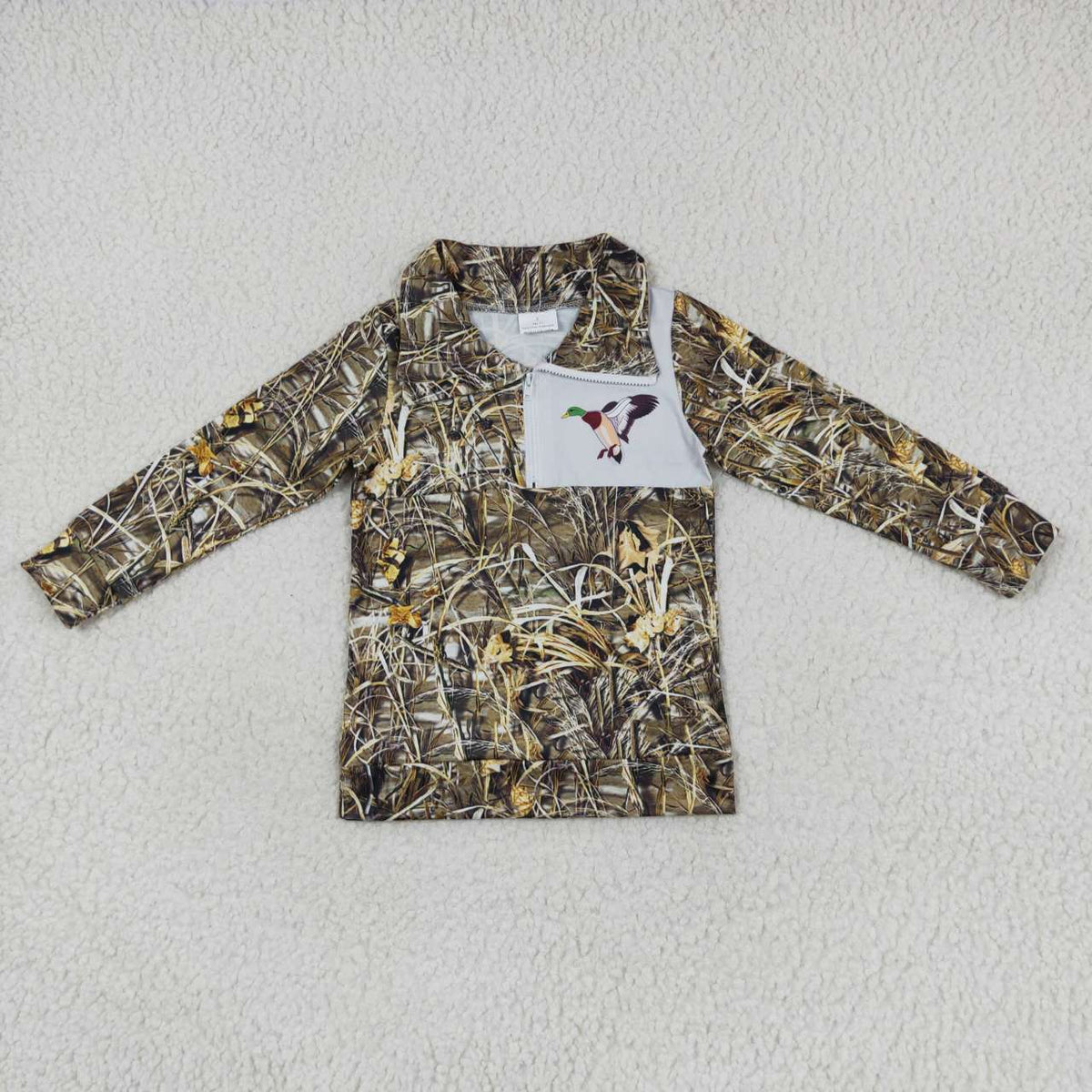 Sibling Baby Boys Long Sleeve Camo Ducks Cows Hunting Zip Pullovers Top