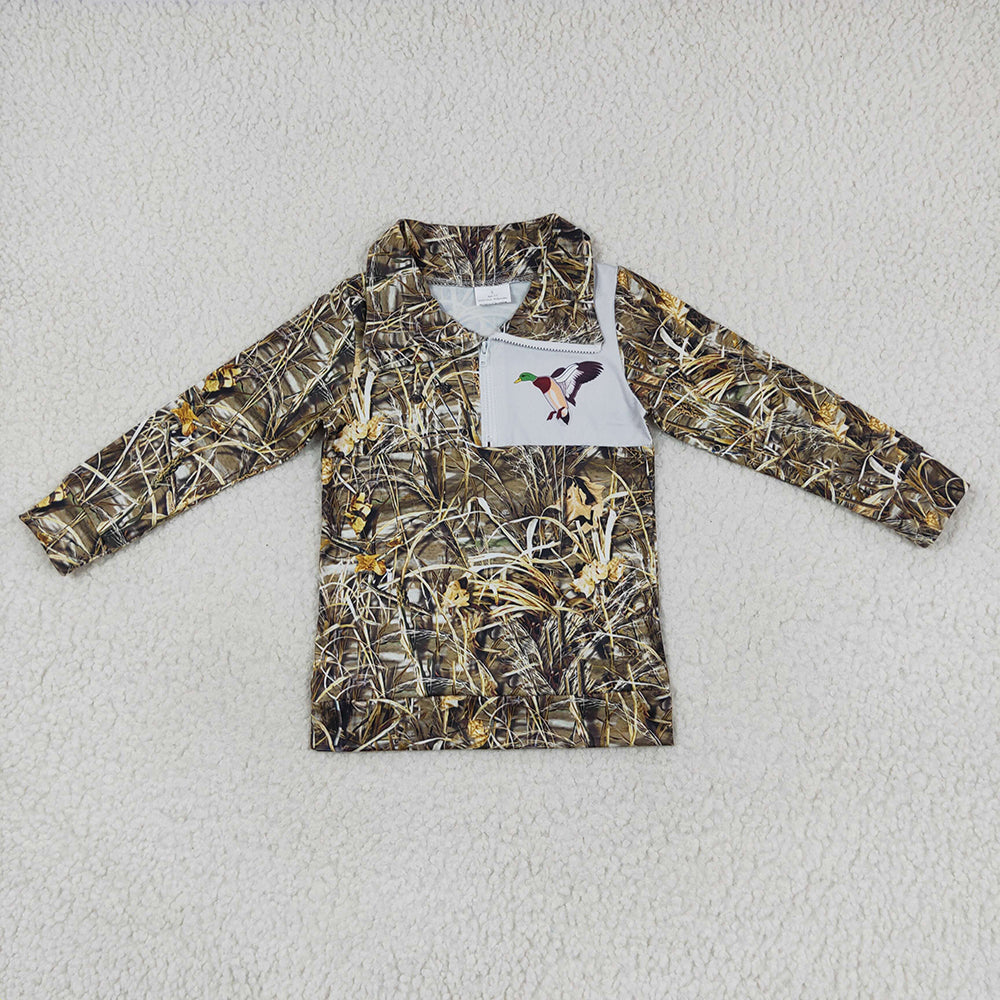 Sibling Girls Baby Boys Camo Hunting Duck Mallard Pullover Jackets Tops