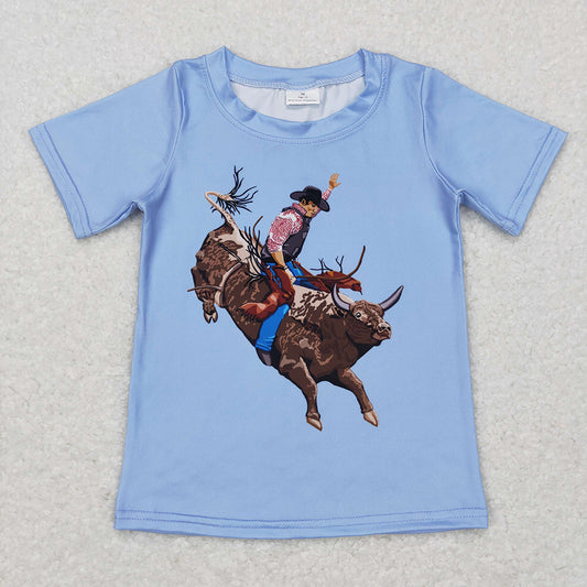 Baby Boys Western Cows Short Sleeve Shirts Tops