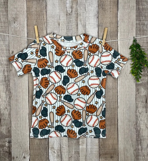 Baby Boys Baseball Short Sleeve Shirt Tee Shirts Tops preorder