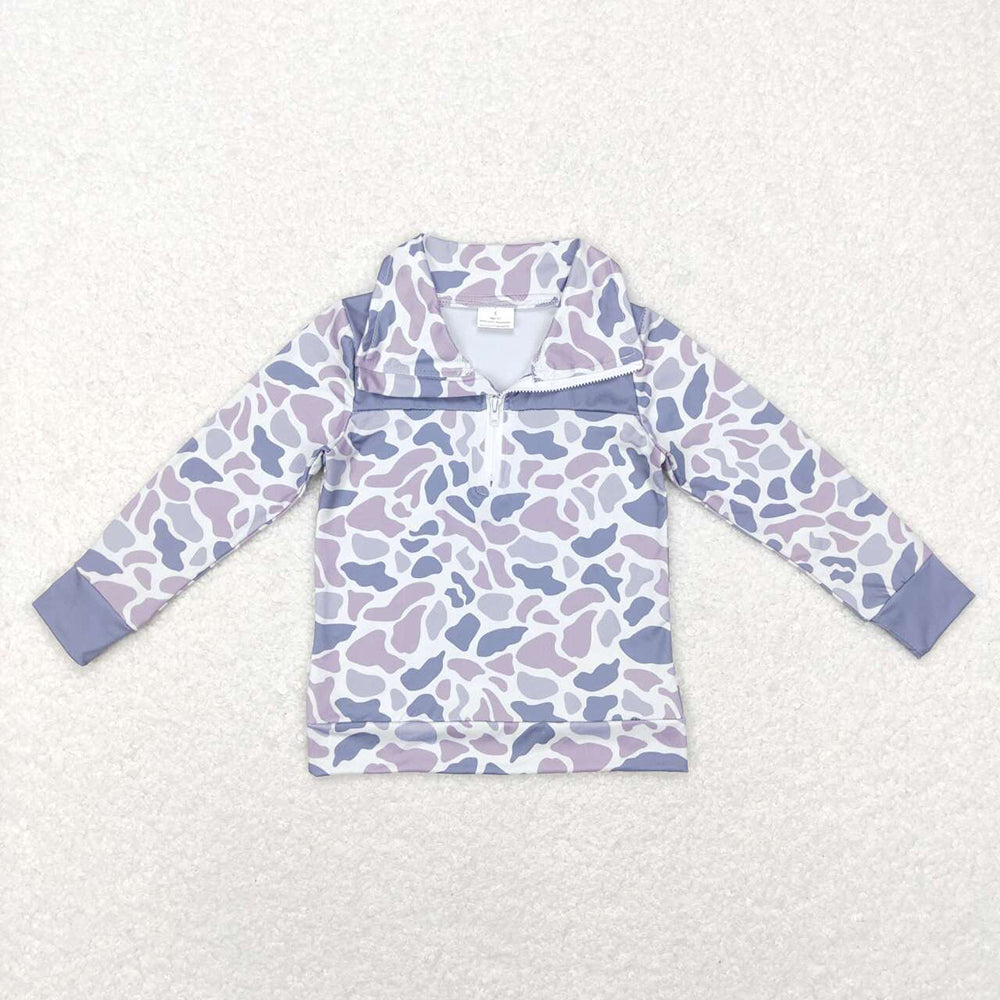 Sibling Baby Boys Long Sleeve Southern Camo Zip Pullovers Top