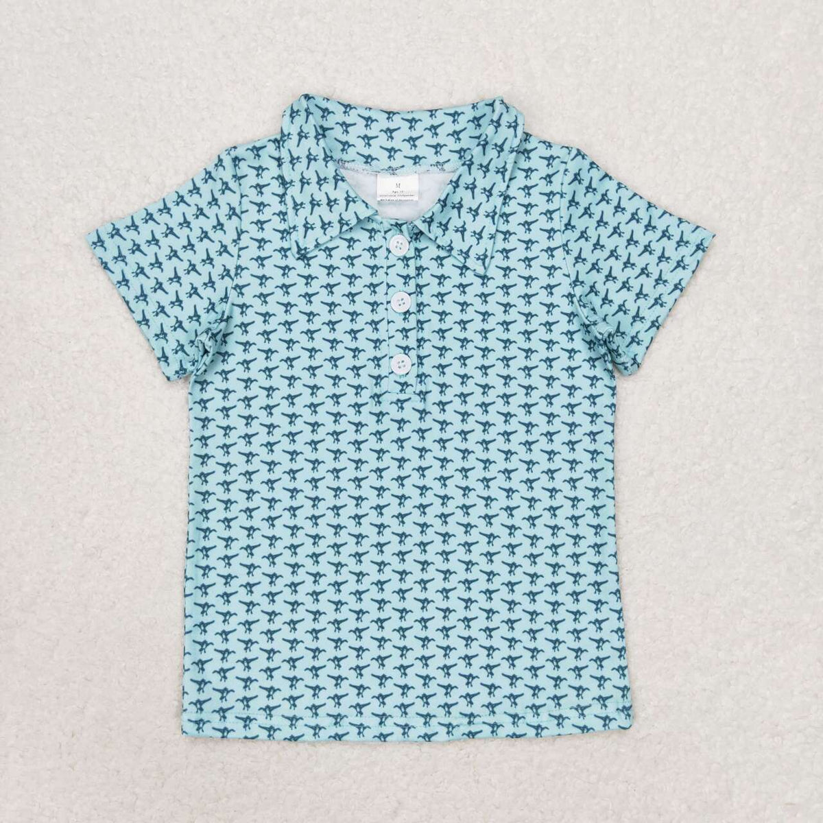 Sibling Baby Boys Western Deer Ducks Hunting Half Button Short Sleeves Polo Shirts Top