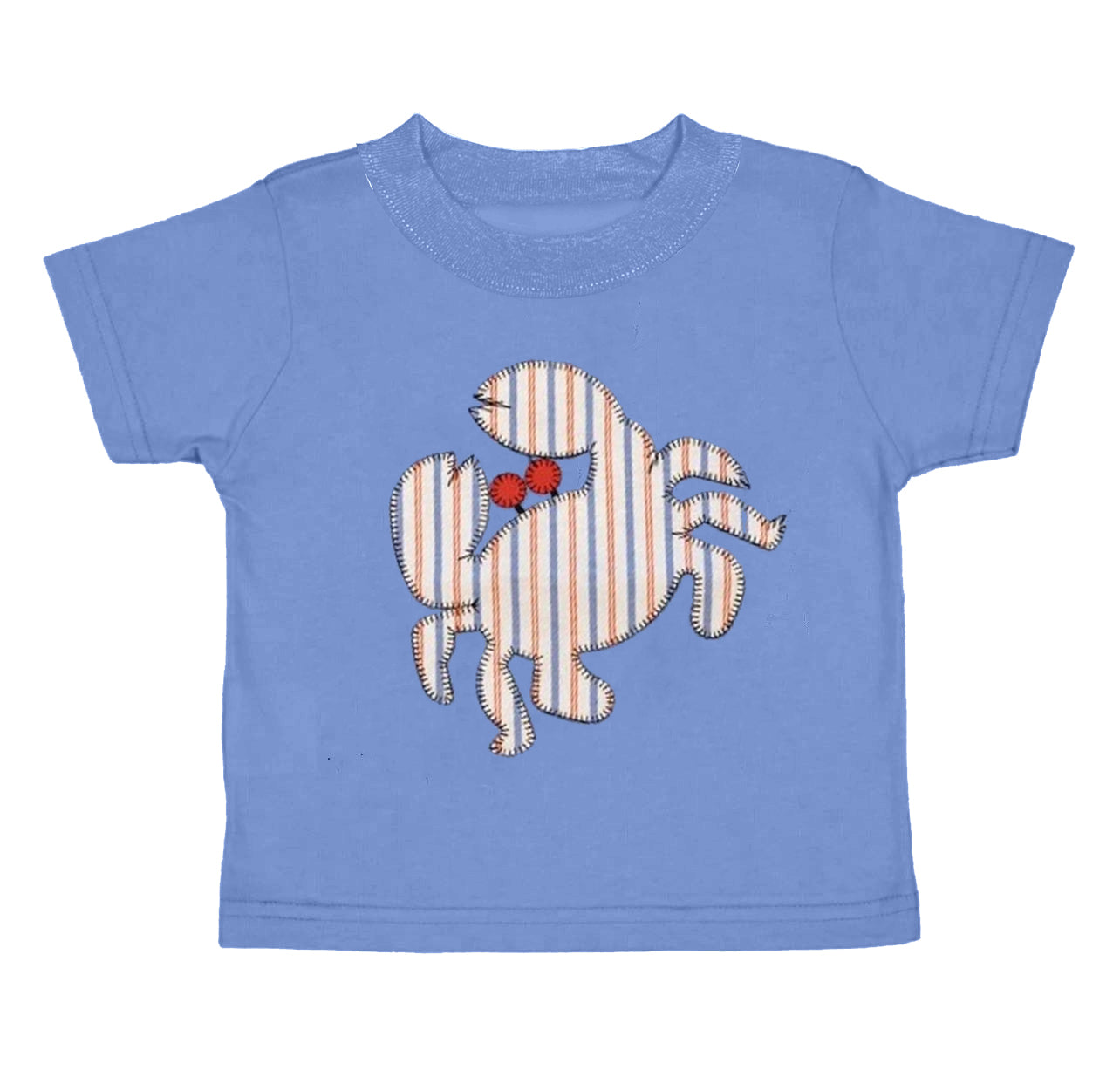 Baby Boys Blue Stripes Crab Short Sleeve Tee Shirts Tops preorder