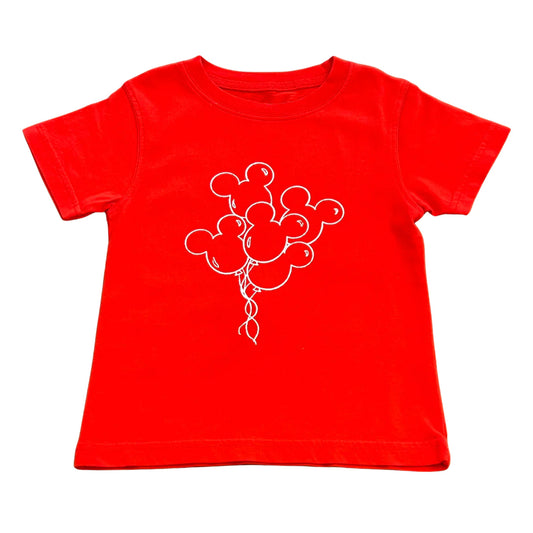 Baby Boys Red Short Sleeve Cartoon Balloons Tee Shirts Tops Preorder