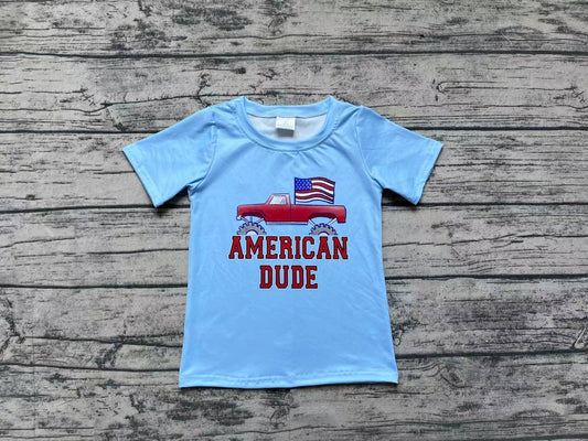 Baby Boys American Dude Short Sleeve Tee Shirts Tops