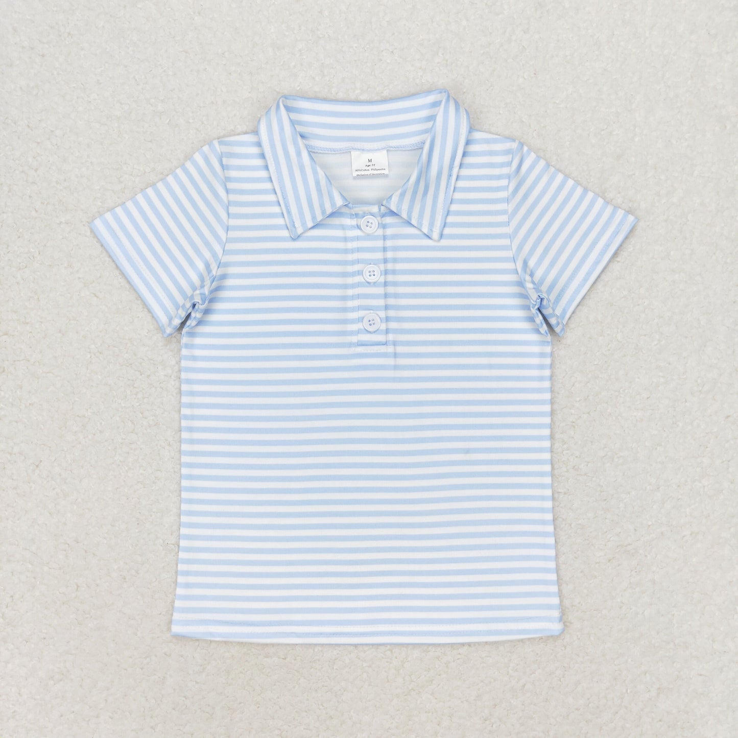Sibling Baby Boys Short Sleeve Colorful Stripe Button Polo Shirts Tops