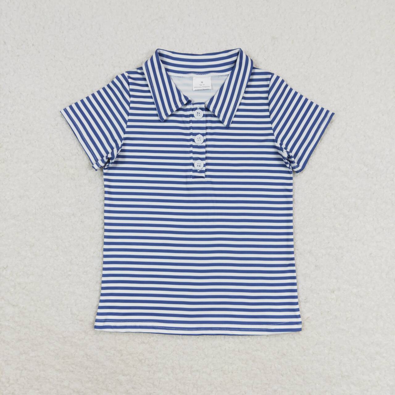 Sibling Baby Boys Short Sleeve Colorful Stripe Button Polo Shirts Tops