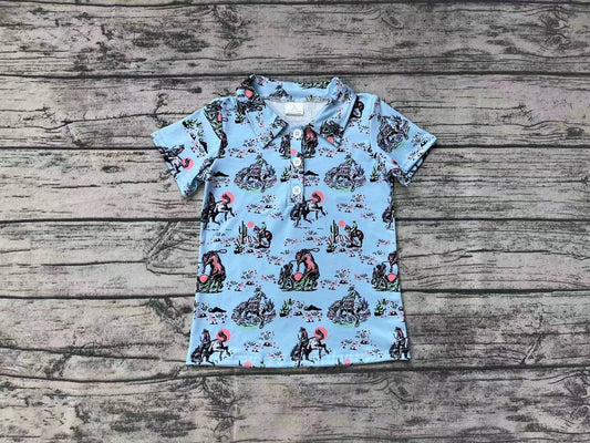 Baby Boys Rodeo Buttons Short Sleeve Tee Shirts Tops