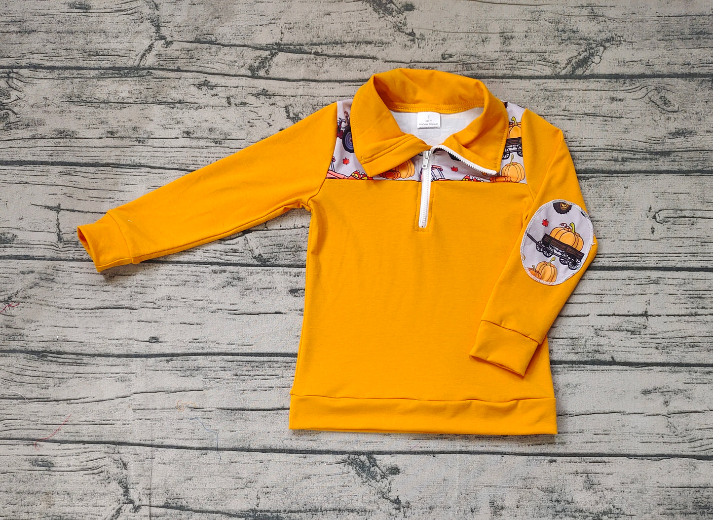 Baby Boys Pumpkin Digger Long Sleeve Pullovers Tops
