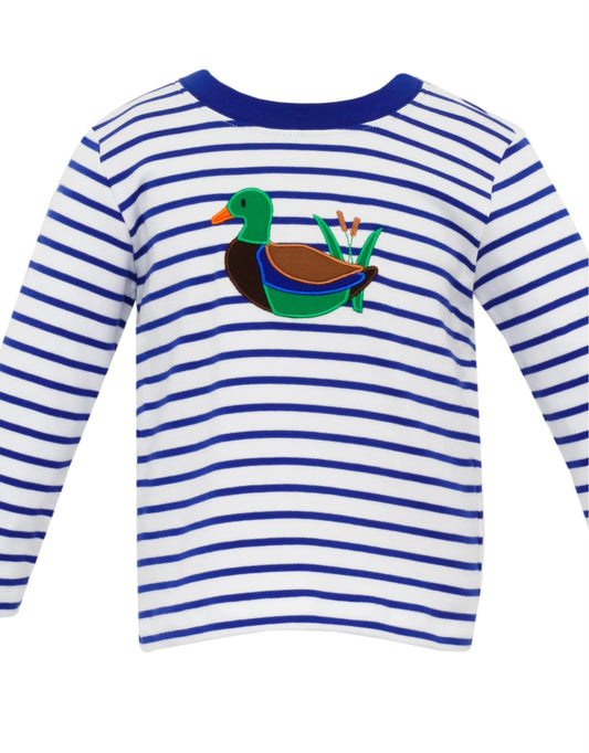 Baby Boys Blue Stripes Duck Long Sleeve Tee Shirts Tops Preorder