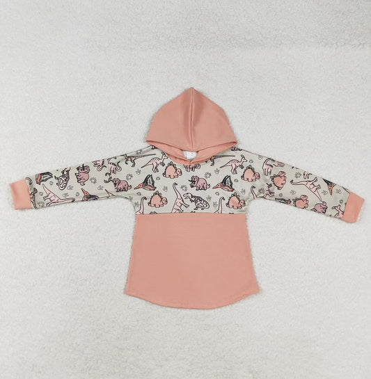 Baby Boys Hooded Long Sleeve Dinosaurs Tee Tops