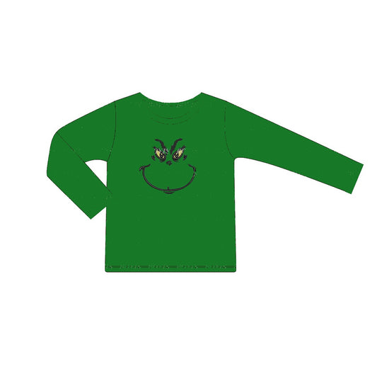 Baby Boys Christmas Green Face Smile Tee Shirts Tops Preorder