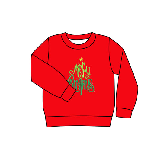 Adult Men Red Merry Christmas Long Sleeve Tee Shirts Tops Preorder