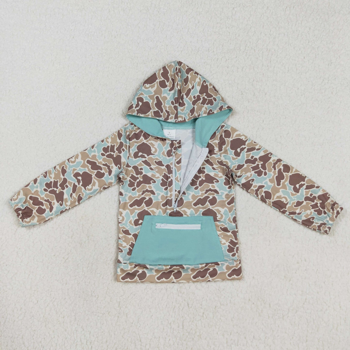 Sibling Baby Boys Southern Khaki Camo Polo Hoodie Tops Pockets Shorts Set Shorts Rompers