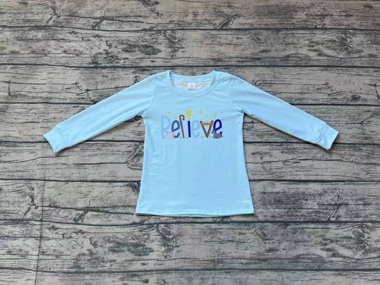 Baby Boys Christmas Believe Long Sleeve Tee Shirts Tops