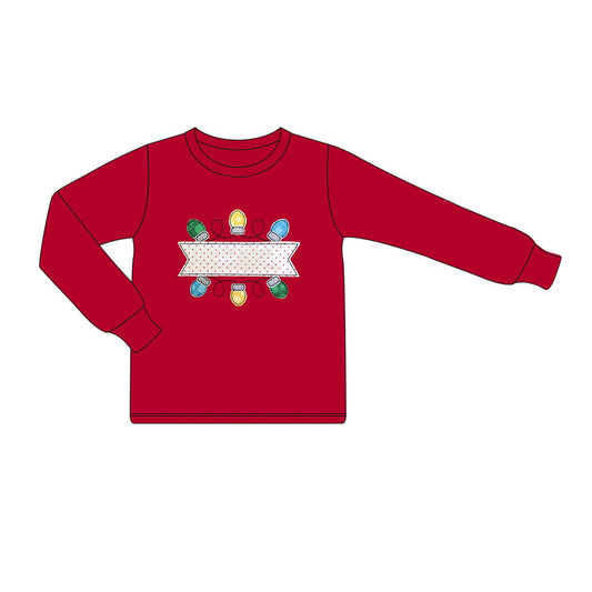 Baby Boys Christmas Lights Long Sleeve Tee Shirts Tops Preorder