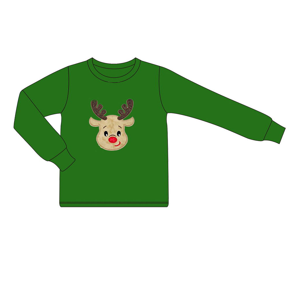 Baby Boys Christmas Deer Long Sleeve Tee Shirts Tops Preorder