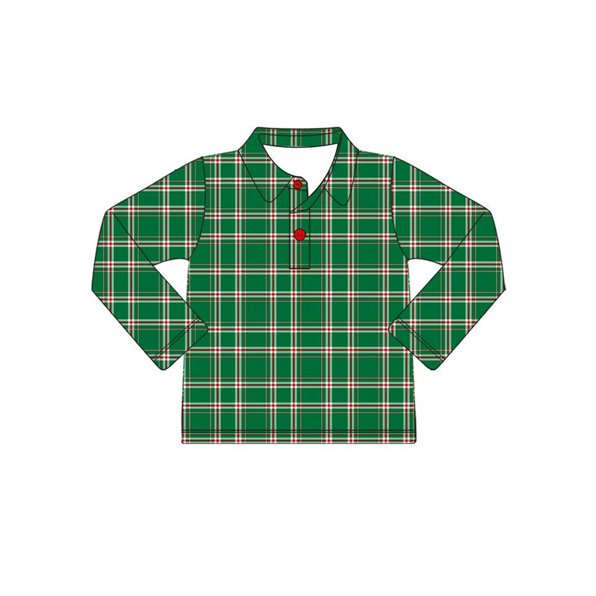 Baby Boys Green Checkered Long Sleeve Tee Shirts Tops Preorder