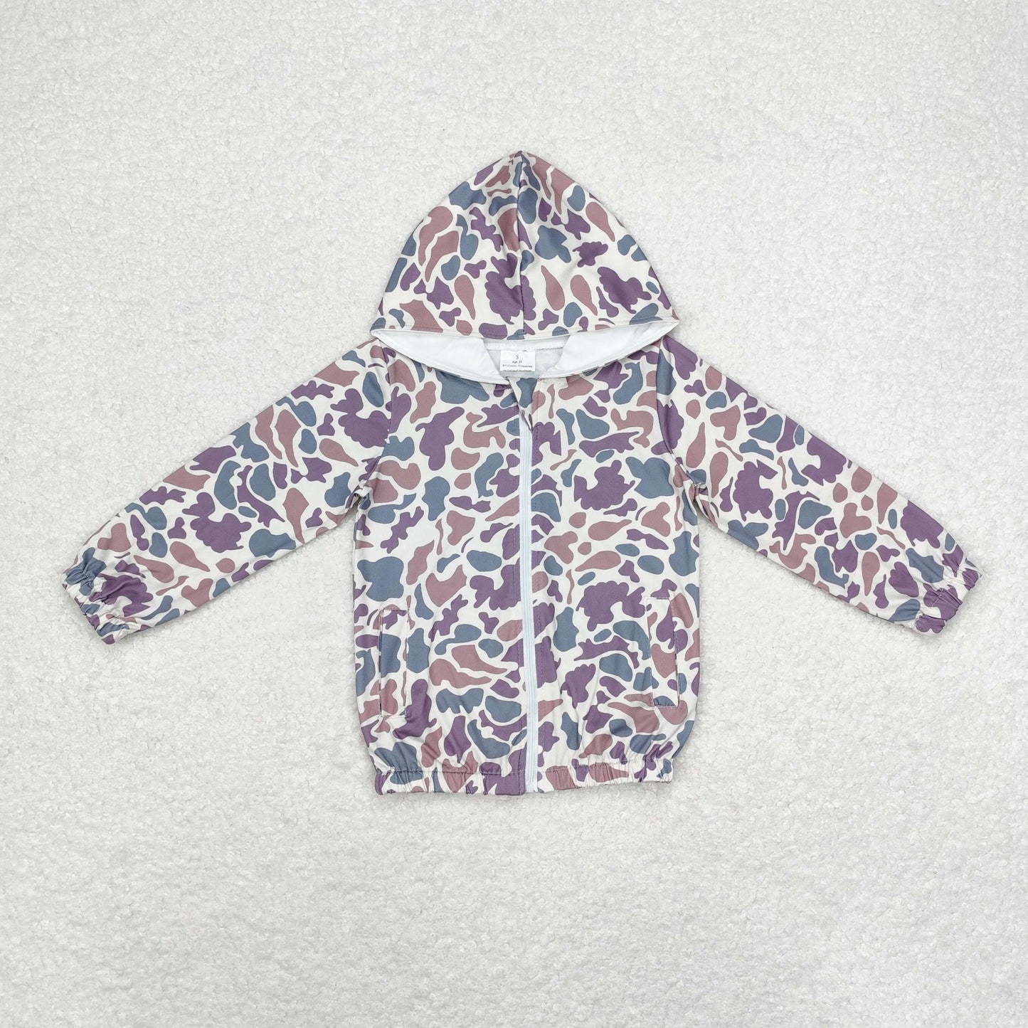 Sibling Baby Kids Southern Lavender Camo Polo Zip Pocket Hoodies Leggings