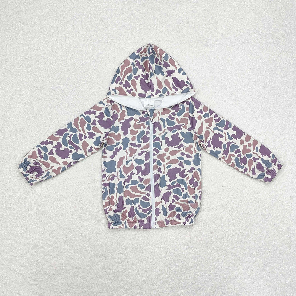 Sibling Baby Boys Hunting Camo Hooded Long Sleeve Zip Jackets Tops