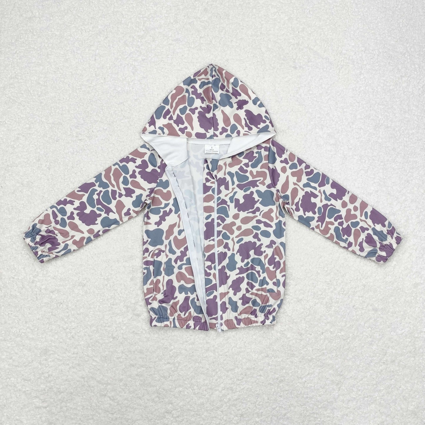 Sibling Baby Kids Southern Lavender Camo Polo Zip Pocket Hoodies Leggings