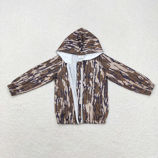 Baby Boys Bottomland Camo Hooded Long Sleeve Zip Jackets Tops