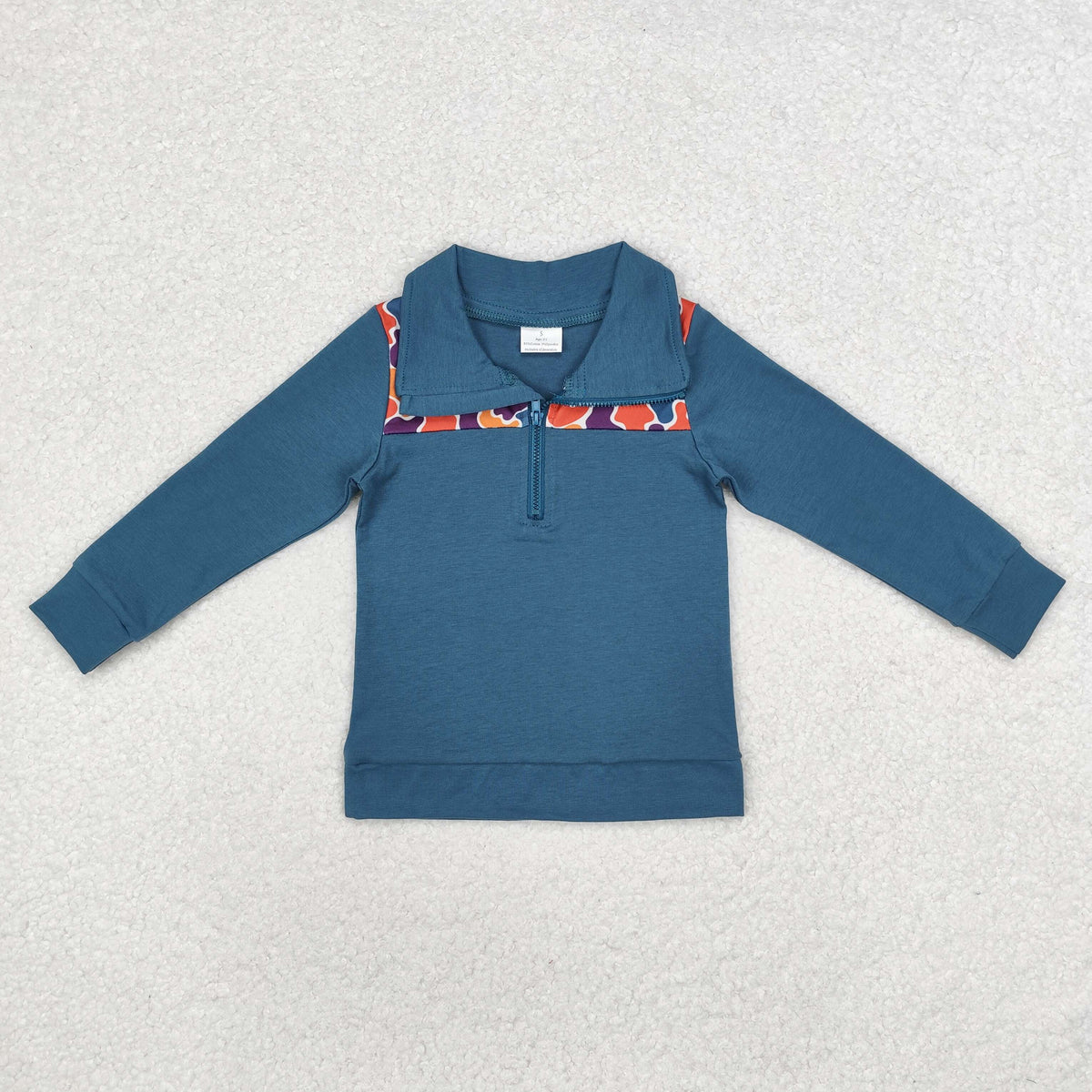 Sibling Baby Boys Long Sleeves Western Camo Aztec Half Zipper Pullovers Top