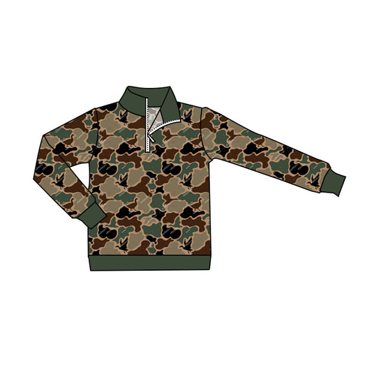 Baby Boys Navy Camo Zip Pullovers Shirts Tops Preorder