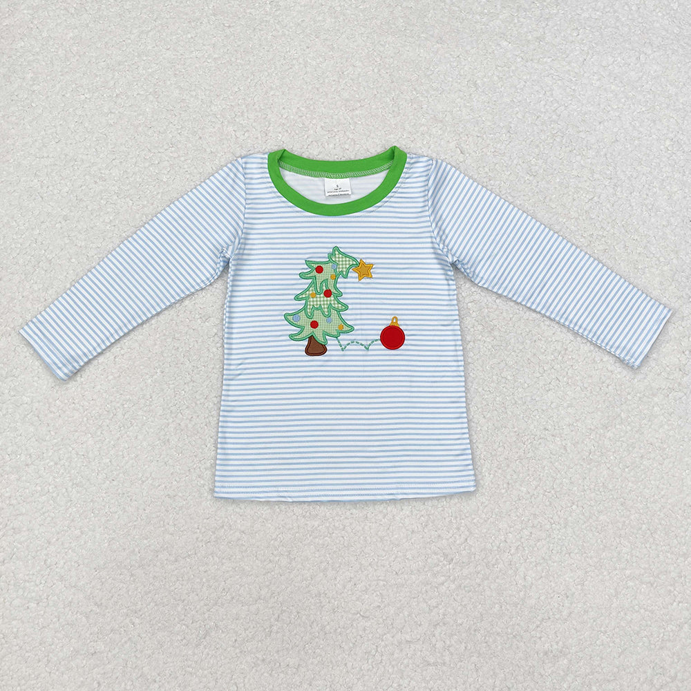 Sibling Boys Girls Christmas Stripes Tree Shirts Dresses