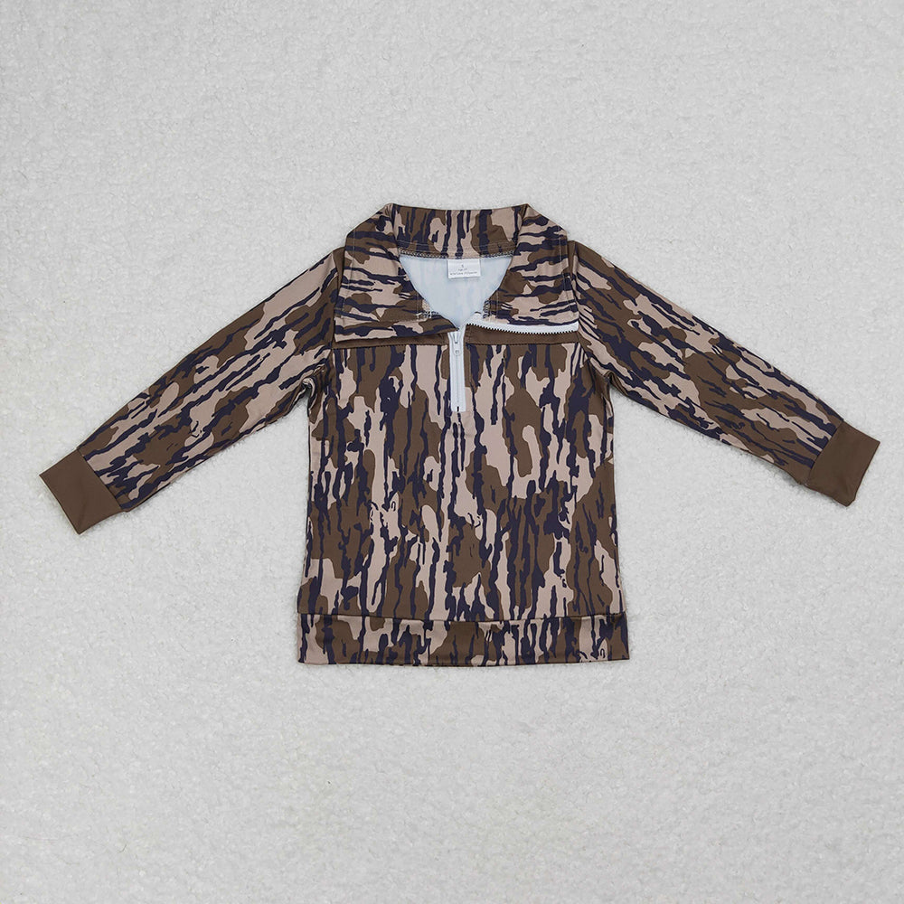 Baby Boys Long Sleeve Southern Wood Zip Pullovers Tops