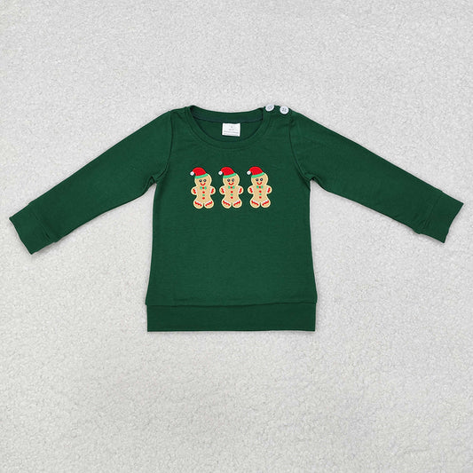 Baby Boys Christmas Gingerbread Long Sleeve Tee Shirts Tops