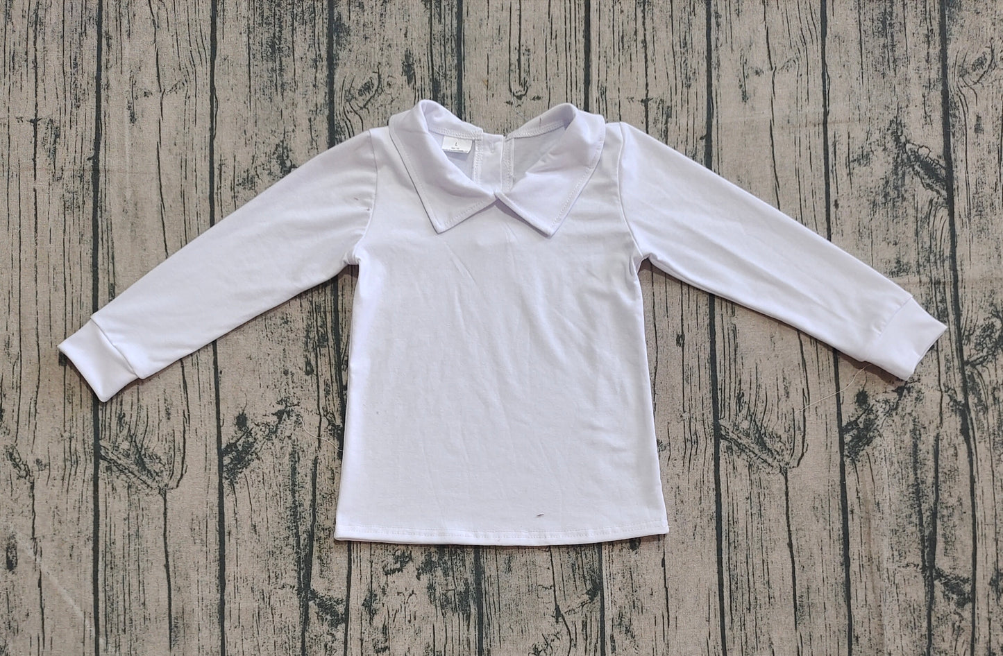 Baby Boys Long Sleeve White Back Button Tee Shirts Tops