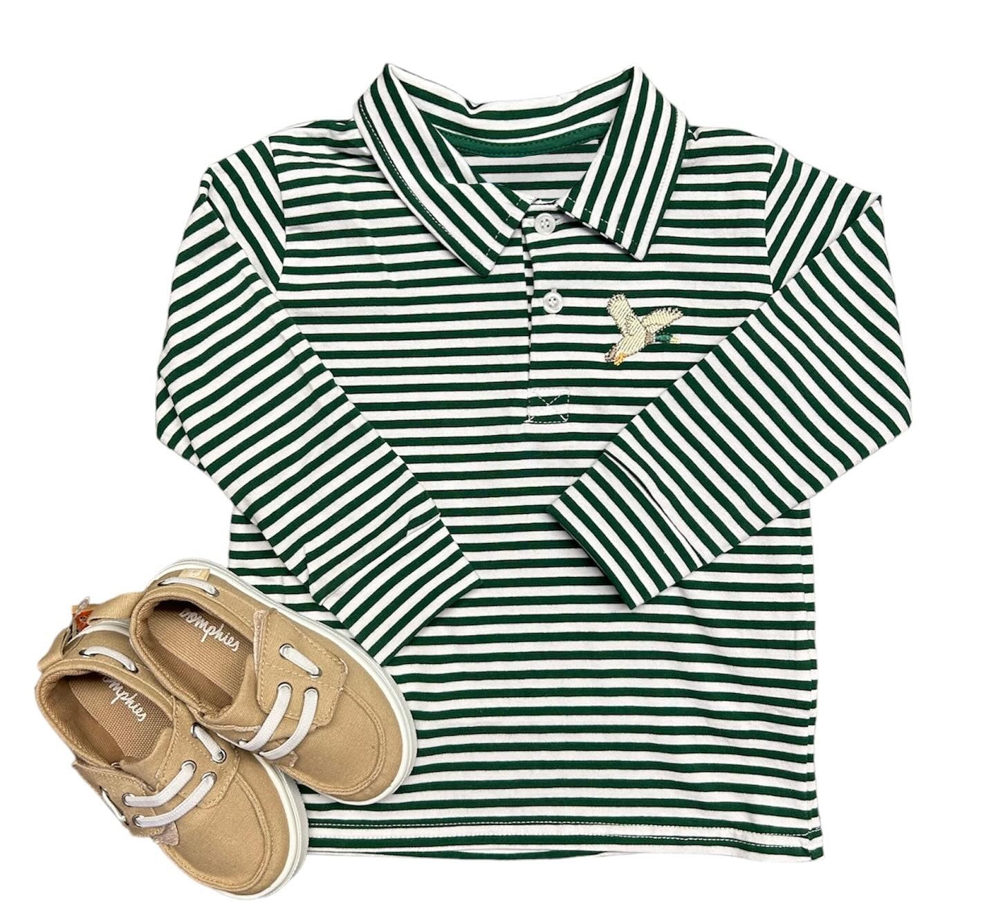 Baby Boys Stripes Mallard Ducks Long Sleeve Pullovers Tops Preorder