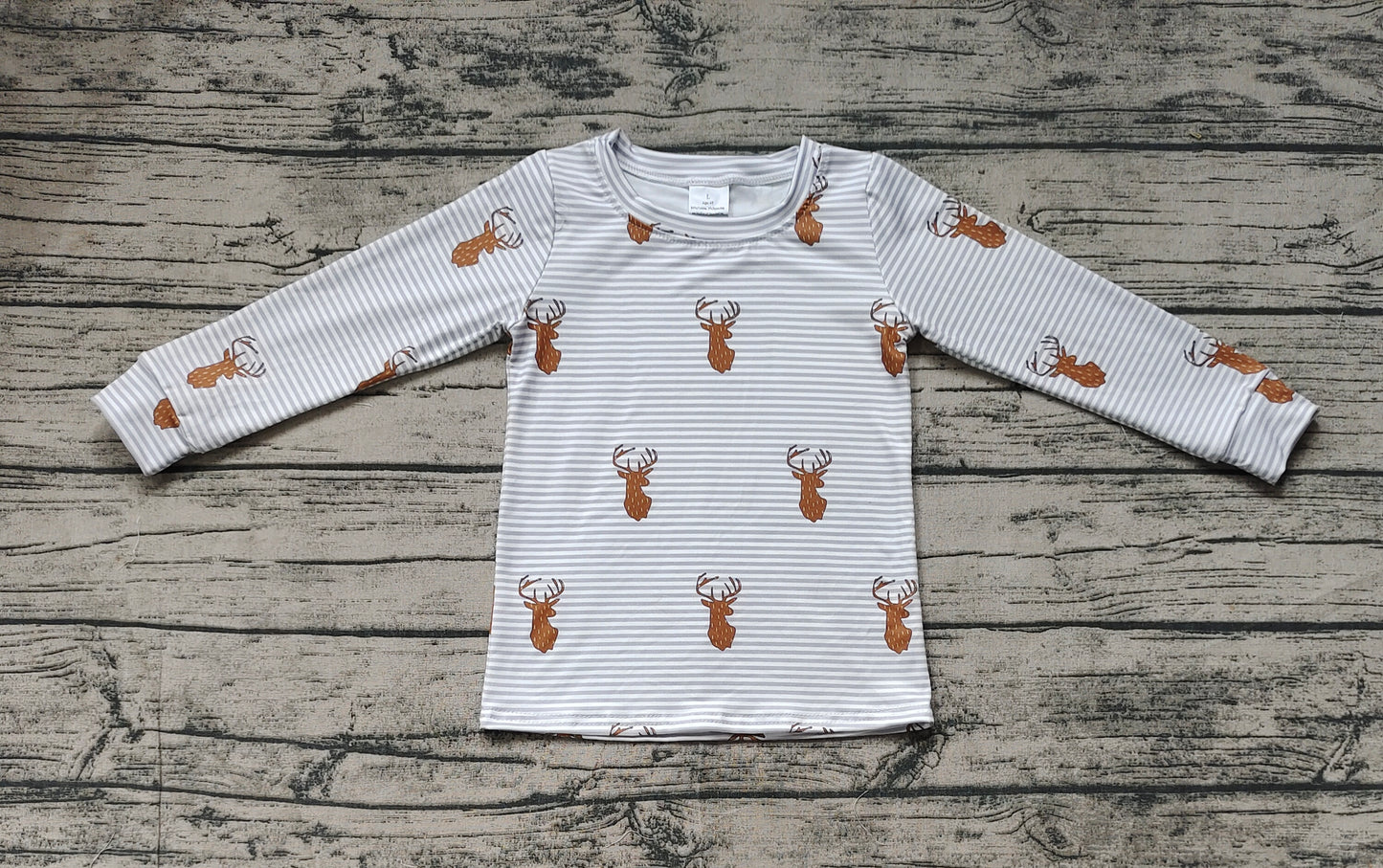 Baby Boys Deers Hunting Long Sleeve Tee Shirts Tops