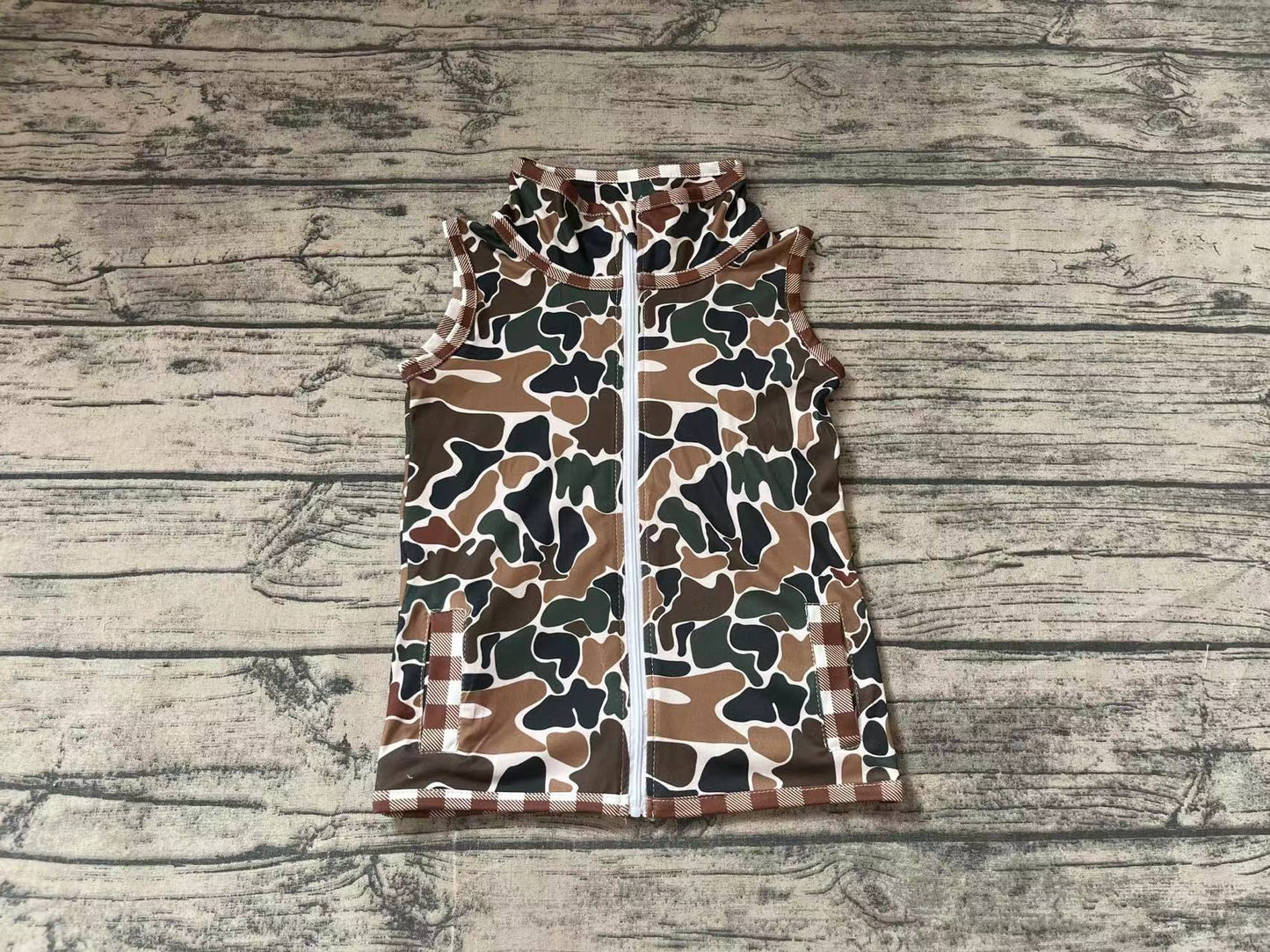 Baby Boys Camo Hunting Zip Tops Vests