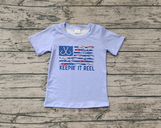 Baby Boys Fishing Keepin it Reel Short Sleeve Tops